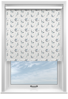 Bluebirds, Light Blue - Roller Blind